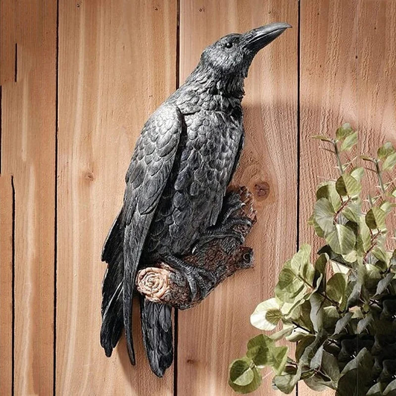 Fake Raven Resin estátua estátua pássaro corvo escultura