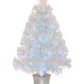 60cm Iridescent Mini  Fiber Optic Tabletop Artificial Christmas Tree with LED lights Silver Base Xmas Table Top Tree