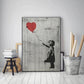 Banksy Graffiti Artework Canvas Pintura Impresiones Arte de pared Fotos Girl con globo rojo Carteles negros Blancos Decoración del hogar nórdico