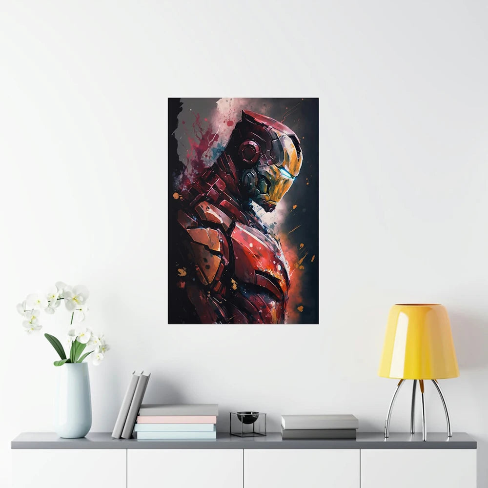 Póster de Disney Iron Man Abstracto de lona impresa Pintura Graffiti Imagen de arte de pared de retrato clásico para la sala de estar Decoración del hogar