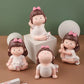 Figurines Lovely Resin Yoga Little Girl Ornaments For Home Decoration Car Office Desk Accessories Room Decor Cute Kids Gift