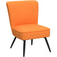 Orange Accent Chair Set of 2 Upholstered Living Room Chairs Modern Bedroom Furniture Sets Armless