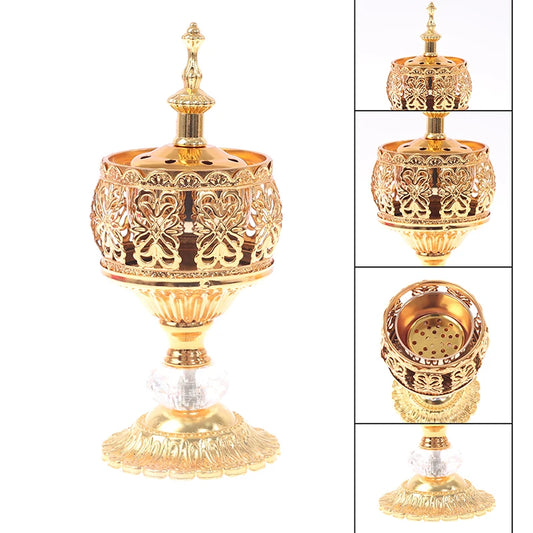 Oriente Médio Europeu Creative Lace Incense Burner Metal Craft Ornamentos de incenso decoração espiritual Decoração Incense Burner árabe