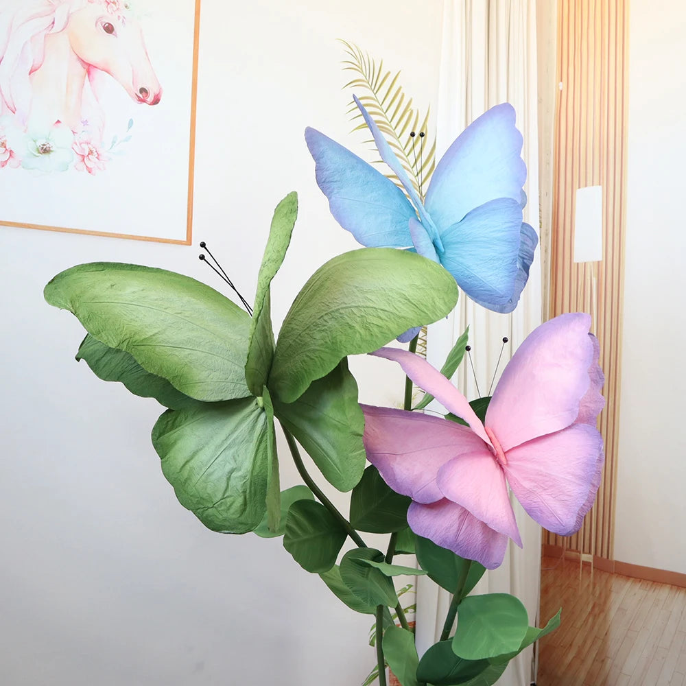 Large Three-Dimensional Crepe Paper Butterfly, Preppy Room Decor, Wedding Centerpiece, Garden Decoration, Outdoor, 70cm