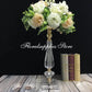 Tall Acrylic Flower Stand Crystal Centerpiece for Wedding Clear Floral Vase Candle Holder Marriage Display Decor