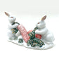 Coppia di coniglietto di carrotta in porcellana Coppia di coniglio in ceramica Statue Casa Tabletop Ornament Decorazioni per matrimoni Craft da regalo di San Valentino