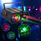 3IN1 60 Patterns Mini DJ Disco Laser Snowflake  Light Aurora Projector USB Rechargeable LED Stage Lighting Effect Party Holiday