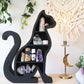 Black Cat Shape Crystal Shelf Display Standing Rack Sundries Jewelry Cosmetics Stationary Jars Essentials Holder Home Decor
