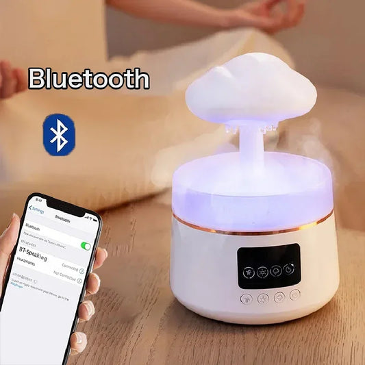 Nuvola di pioggia aria umidificatore diffusori di olio essenziale per casa da 300 ml diffusore night luce con telecomando Bluetooth