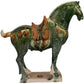 Opgegraven uit het imitatiemuseum Home Decor Tang Saniai Groen Glazuur War Horse Antiek Porselein Antiek Antiek Room