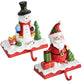 Santa Snowman Resin Mantle Stockings Hook Non-skid Mantel Christmas Decorations Table Ornament Christmas Snowman Stocking Holder