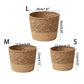 W3JA palha de palha cesta de vasos de plantas de tecido interno para vasos de flores de plantador Plant Decoration Laundry Basket House