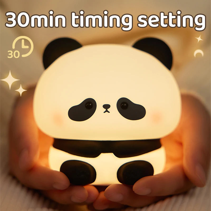 Panda LED Night Light Light Silicone Night Light USB USB Touch Night Night Lampada Camera DECAGGIO DECORAZIONE DELLA LAMAZIONE DELLA LAMPAGGI