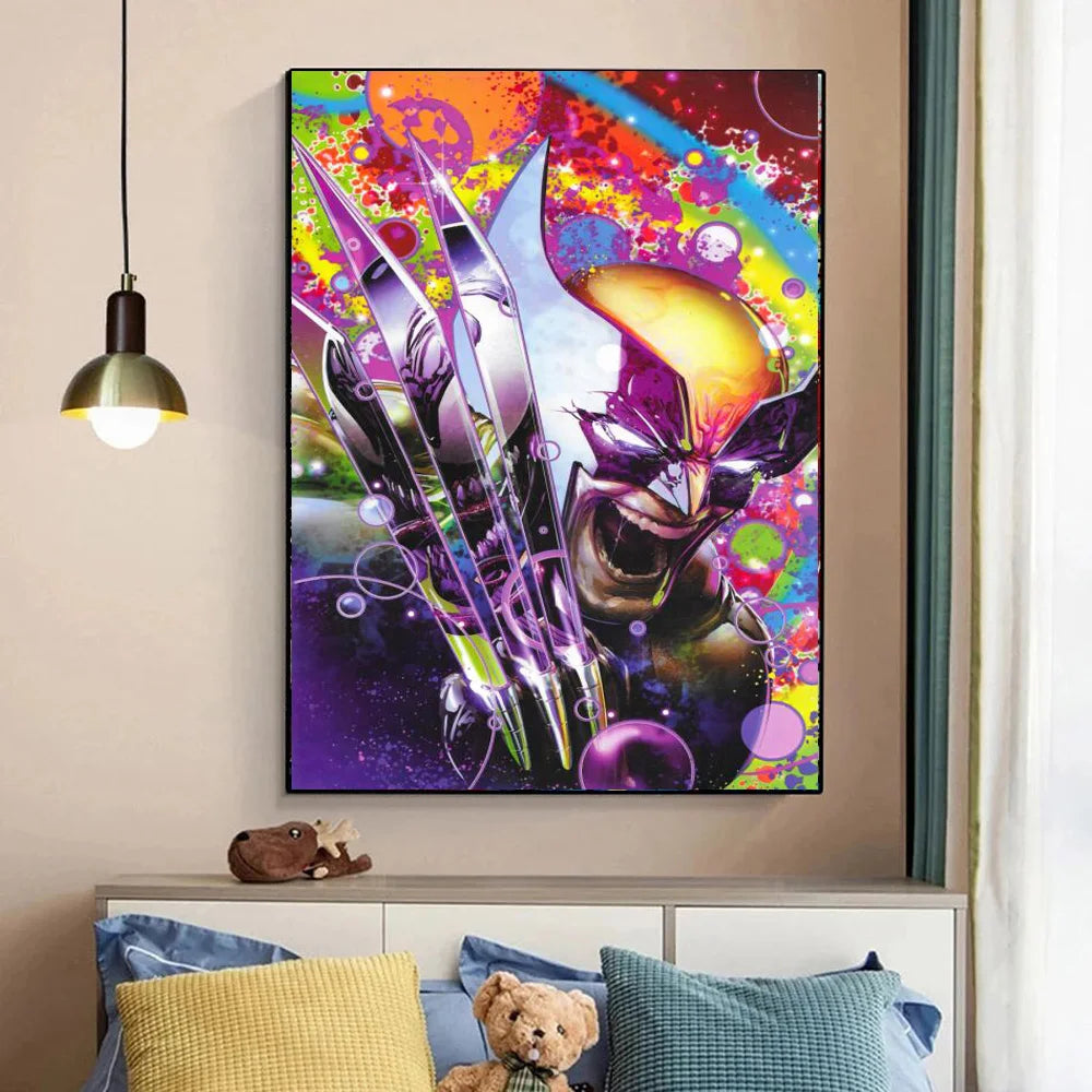 Marvel X-Men Classic Poster Comic Pintura de arte en estampados de lienzo Wolverine Logan Wall Art Fotografías para habitación Decoración mural