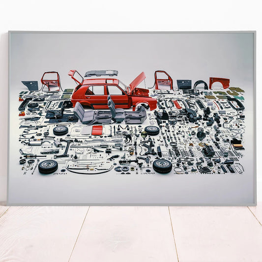 Retro Golf Sports Car desmantelado Póster Impresión Classic Legendary Racing Canvas Painting Supercar Wall Art Room Decoración del hogar