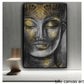 Resumen Retro Retro Golden Buda Estatua Figura de retrato Arte Arte Canvas Pintura Impresiones de pared para sala de estar Decoración del hogar