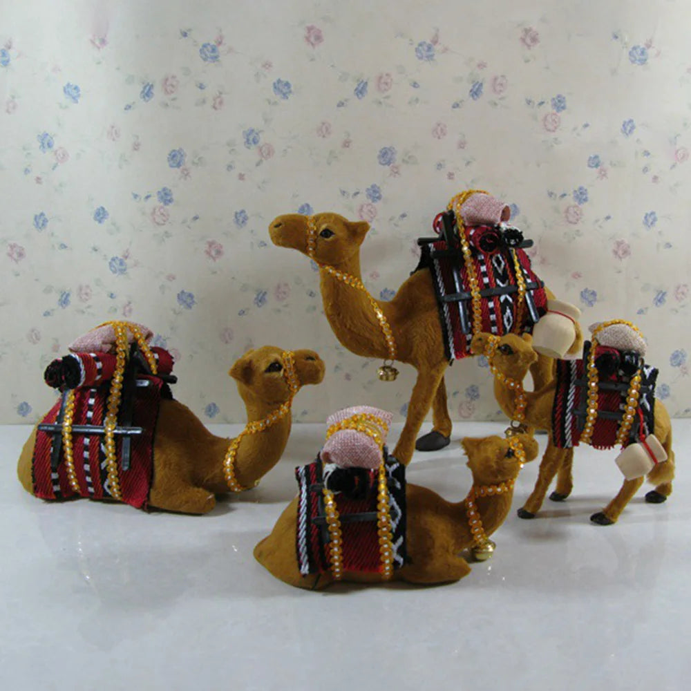 1PC Simulated Camel Scale Model Car Mini Camel Ornaments Miniature Models Diy Home Decor Crafts