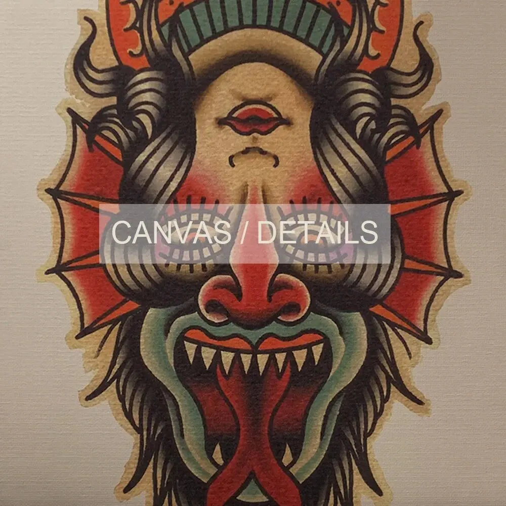 Escandinavo clásico clásico vintage arte colmillo de arte flores de mariposa calaveras de tatuajes HD hd estampados de carteles de la sala de estar de dormitorio en el hogar de sala de estar de