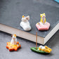 1pc niedliche Cartoon -Katzen -Weihstoff -Stecker Keramik Weihrauchhalter Weihstoff Pluginahn Censer High Weihrauch Rack kreatives Home Ornament