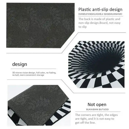 Widely Used Carpet Door Mat Door Area Rug Bottomless Hole Illusion Optical Polyester Fiber Material New Durable