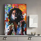 Resumen Bob Marley Canvas Pintura Padre de la música Posques de retratos y estampados Arte de pared Sala de estar Decoración del hogar