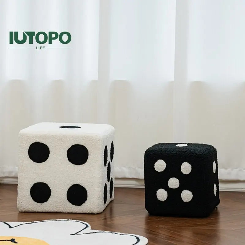 Hallway Pouf Creative Dice Pouf Living Room Makeup Stool Doorway Ottom ...