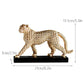 Figuras de leopardo dourado de 21 cm para interiores Cheetah Creative Living Living Living Study Decoração de ornamentos