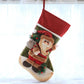 1pcs Christmas Stocking Snowman Santa Elk Kid Candy Gift Bag Sock Fireplace Decor New Year  Xmas Christmas Tree Ornaments Holder