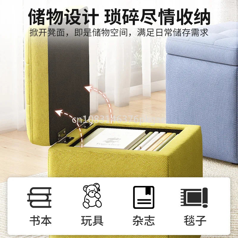 Household Storage Stool Living Room Coffee Table Sofa Stool Storage Chair Foot Furniture