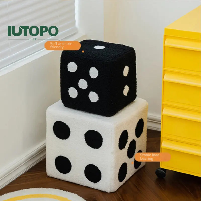 Hallway Pouf Creative Dice Pouf Living Room Makeup Stool Doorway Ottom ...