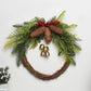 New Christmas Pine Cone Bell rattan Wreath Countryside Door Hanger Wall Hanging Decor Window Decoration Simulation Garland