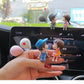 Car Decoration Cute Cartoon Couples Figure Figurines Balloon Ornament Auto Interior Dashboard Accessory for Girls Gifts Supply