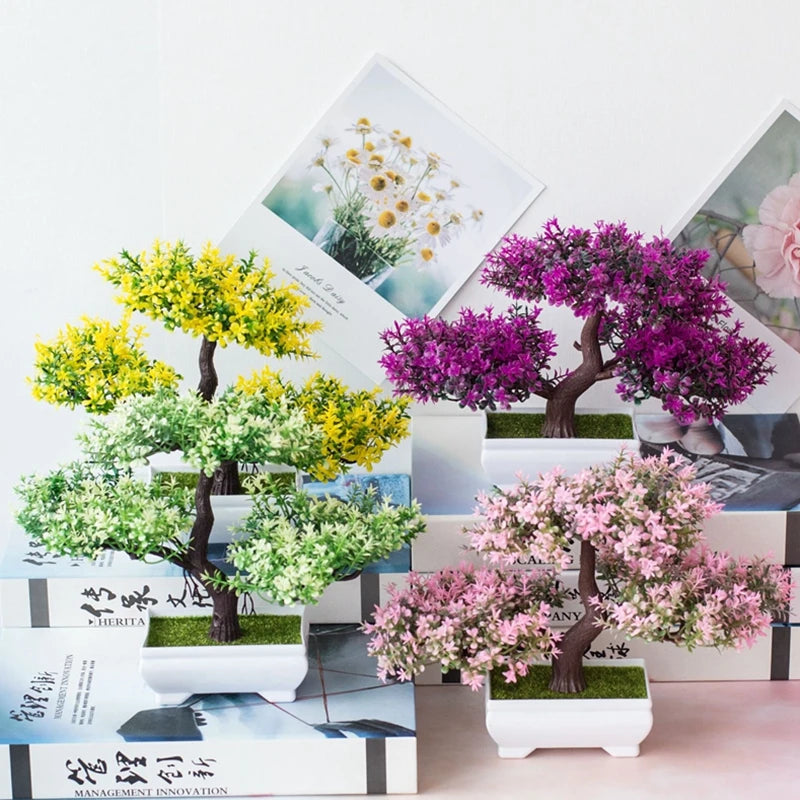 Kunstmatige planten bonsai kleine boompot nep planten bloemen pot ornamenten voor thuiskamer tafel decoratie hotel tuindecor