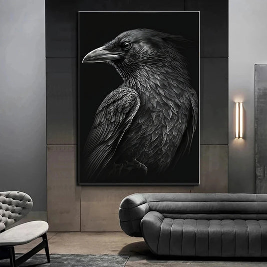 Crow Dream Catcher Vollmond Tod Gott Leinwand Malerei Poster Mystic Raven Bild Print Wohnzimmer Schlafzimmer Home Wandkunstdekoration