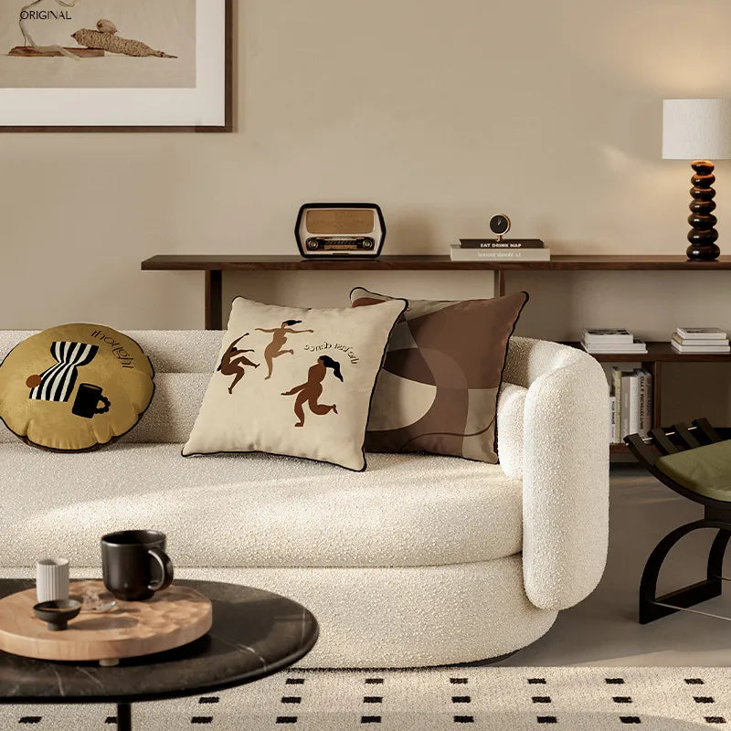 Nordische Kissenbedeckung Designer Kissenbezug weicher Samthand Feel Light Luxus Home Dekoration Bett Sofa Couch Kaffeequadrat