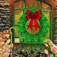 Pre-Lit Outdoor Christmas Wreath Decoration, Christmas Decorations Outdoor Sacred Christmas Wreath With Lights Gold Easy To Use