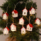 1.5m Christmas Mini House Lights Fairy Lamp String Christmas Home Party Tree Decor Supply Outdoor Garden Patio Light Decorations