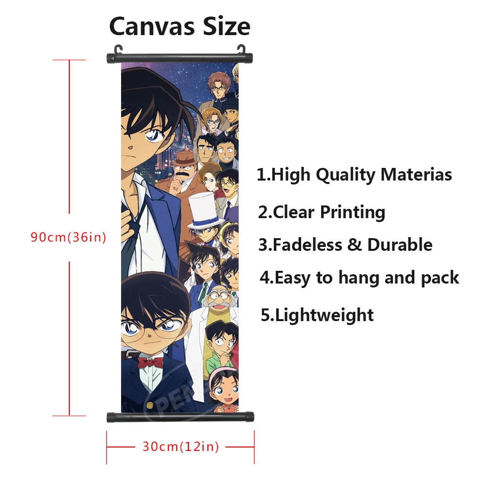 Póster de anime impreso Trabajo de arte de pared Detective Conan Pintura Pintura Haibara Ai Canvas Plastic Janpanes