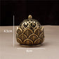 Retro Copper Small Lotus Hollow Out Incense Stick Burner Brass Incense com capa Decoração de Sandalwood Censer