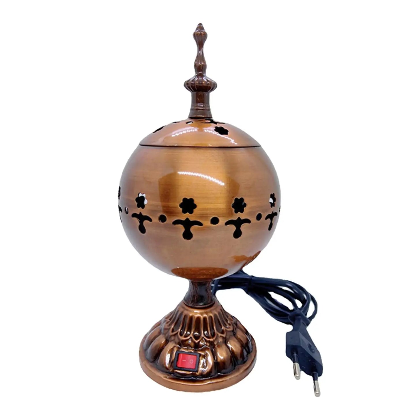 EU -Stecker Elektrischer Weihrauch Brenner Mubkhara Zen Arabian Sandelholz -Eile -Weihrauch -Diffusor für Yoga Spa Decor Ornament Home 12/13 cm