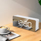 Digital Alarm Clock with Dimmer Temperature Function for Bedroom Office Travel Battery & USB Powered LED Mirror Alarm Clock