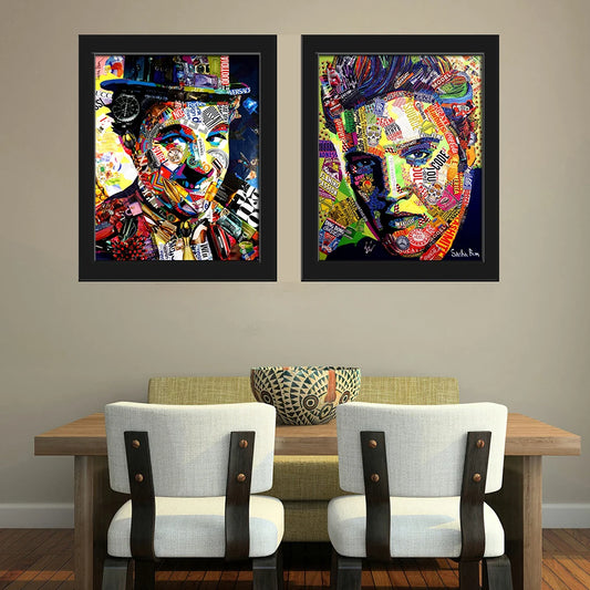 Old Magazine Collage Portrait Painting Print Canvas Poster Modern Abstract Wall Art Colorful Pictures For Living Room Home Decor