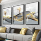 3 Pieces Nordic Luxury Ribbon Abstract Landscape Wall Art Canvas Paintings Modern Gold Deer Poster Print Picture for Home Decor