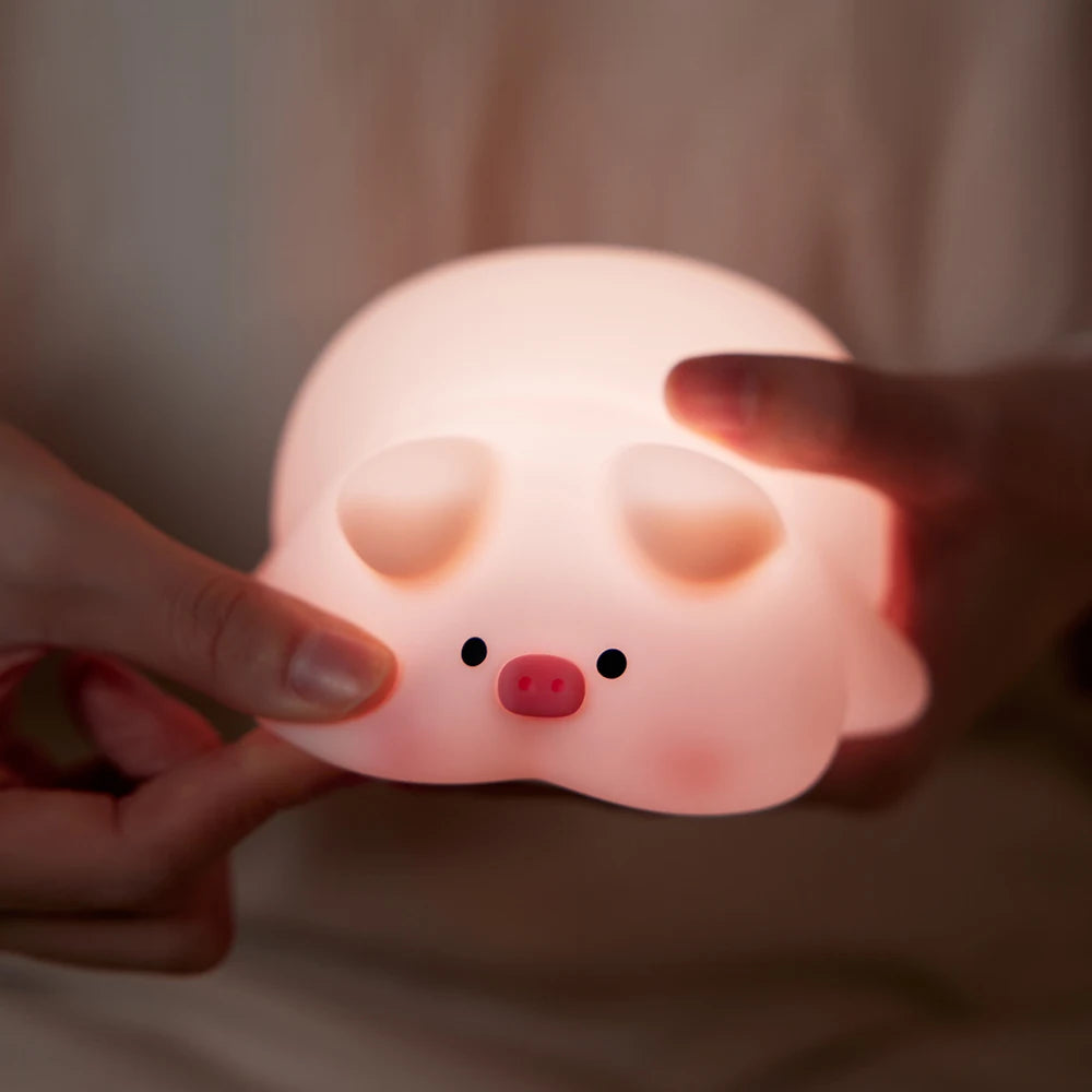 Pink Piggy Night Light Light LED LED LED LAMPAGGIO Atmosfera interno Atmosfera Pat Room Room Decoration USB per bambini Light Gift