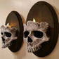 Halloween Skull Head Veller Scary Scary Skeletton Haed Wall Monted Candle Scice Home Bar Restaurant Decorative Candlestick