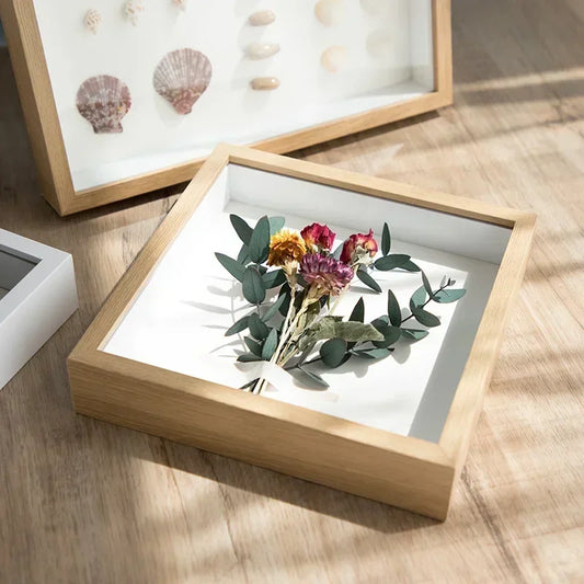 Shadow Box Depth 3cm Wooden Photo Frame For Displaying Three-Dimensional Works Nordic DIY Wood Picture Frame Photo Decor