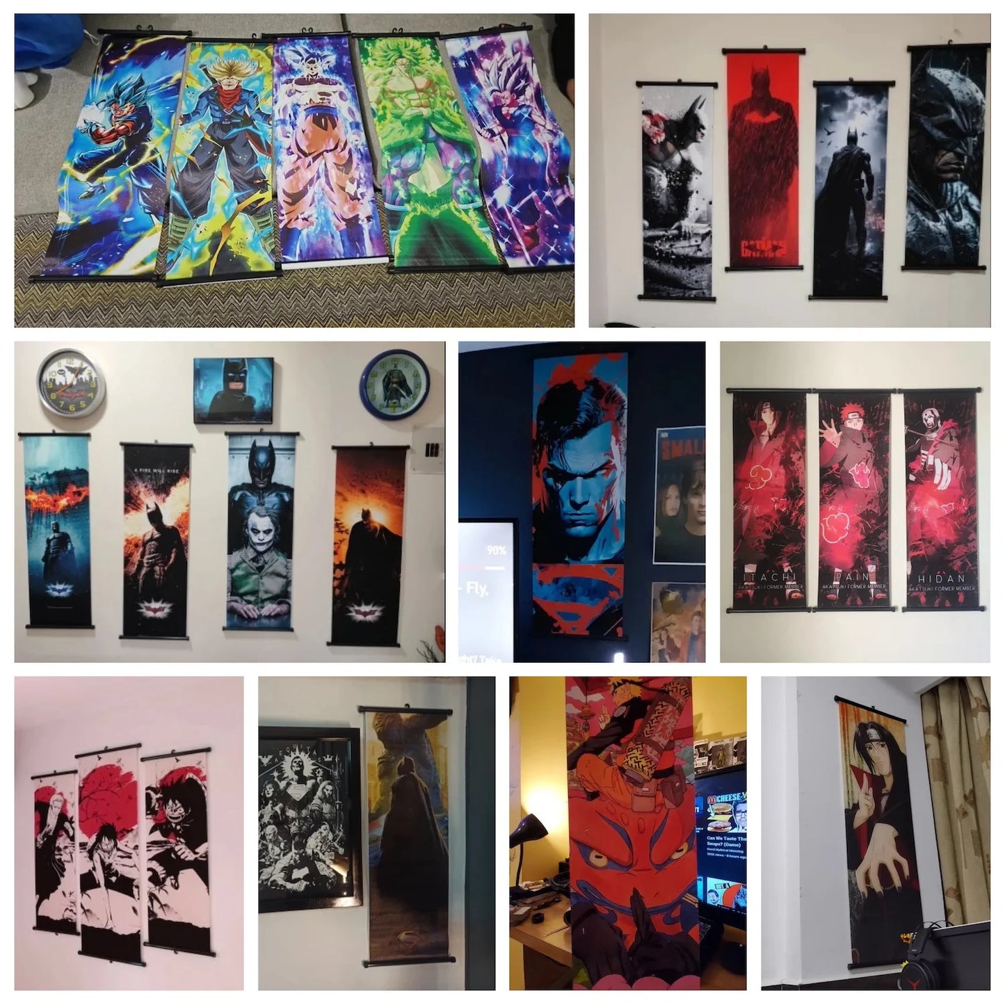 Poster stampato Poster Anime Wall Dragon Ball Artwork Goku Pictures Bejīta Dipinto Canvas Super Saiyan Hanging Scrolls Decoraggio della stanza per la casa