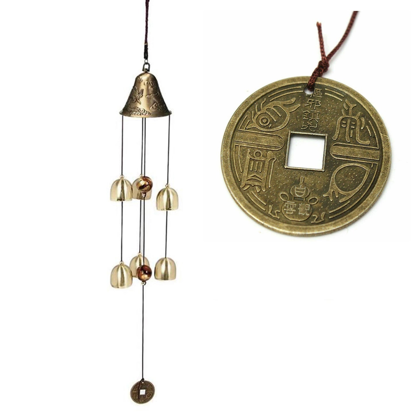 Metal Copper Wind Chime Chime Pingente Decoração de Decoração LELO DO BELH