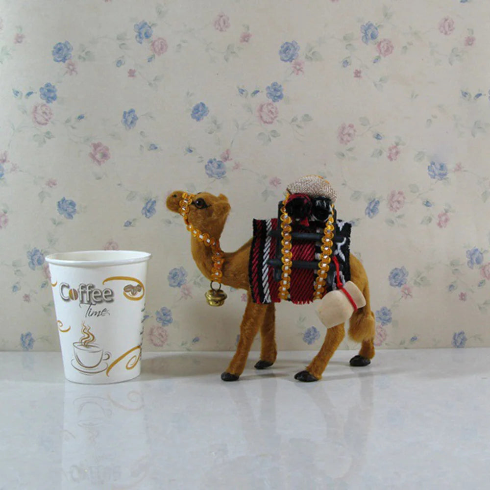 1 PC Simulada Camel Modelo Car Mini Adornos de camello Modelos en miniatura DIY Decoración del hogar Crafts