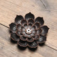 Braveur du brûleur à encens Stick Bouddhisme Bouddhisme Bouddhisme Bobine de bobine avec Fleur de lotus Bronze / Copper Zen Budd